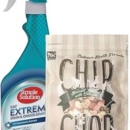 Simple Solution Cat Extreme Stain & Odour Remover, 3X Cleaning Power, Eliminates Tough Set In Stains & Odors, Helps Prevent Repeat Marking, Pro Bacteria & Enzymes Formula, Best For Vomit, Urine, 500Ml-picture-1