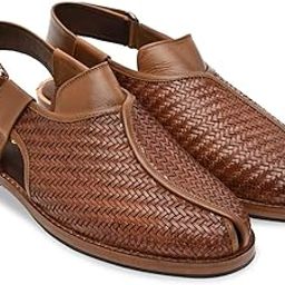 Imperio Mens Formal Woven Leather Slip On Sandals-image-39