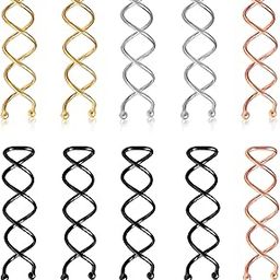 Sanas (10 Pcs) Hair Pins for Hair Styling U Pin for Hair Clips for Hair Styling Hair Pins for Women Wedding Girls Juda Pins For Hair Bun Accessories & Clips for Women Spiral U Pin Multicolor (10 Pcs)-image-57