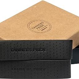 Tanners Pride Perforated Motorcycle Handle bar Leather Grip Wraps - Universal Grips Accelerator Custom Cover Wrap Set for Bike Handlebar-Black-image-27