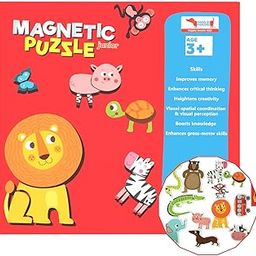 CocoMoco Kids Magnetic Puzzles for Kids | 30+ Pieces Animal Puzzle | Birthday Return Gifts for Kids Ages 2 3 4 5 Years Boy Girl Montessori Learning Toys for 2+ Years-31