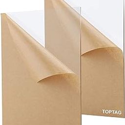 TOPTAG Acrylic Sheet 2mm Cast Acrylic Sheets, 12"X18" Clear/Transparent Acrylic for Art & Craft, Painting, School Projects, Signage, DIY, Office, Wedding, Decorations, Photo Frames (2 Sheets)-16