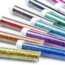 Glitter Sparkle Powder/Dust (Assorted Colours) for Arts and Crafts, Scrapbooking, Paper Decorations and Other Activities | Pack of 8-image-66