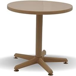 Supreme chairs Plastic Round Table for Restaurants & Cafes | Durable, Weather-Resistant & Lightweight | Ideal for Indoor & Outdoor Use (Marble Beige)-24
