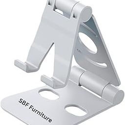 SBF Furniture Foldable Plastic Mobile Stand – Adjustable Desk Phone Holder for Smartphones & Tablets, Anti-Skid Base, Compact Tabletop Stand for Office, Study & Travel Use (White)-21