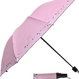 3 Fold Printed Rain Sun & UV Rays Protective Double Coated Manual Open Umbrella UR-6208-6212-13