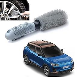 Auto Addict Car Alloy Wheel Cleaner Brush Tyre Rim for Mahindra XUV 400-18