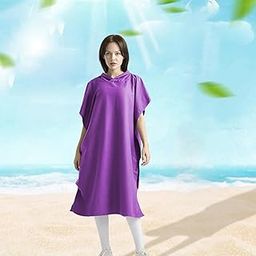 LICHTS Beach Surf Poncho Quick Dry Bath Sailing Surf Surfers L XL Purple-53