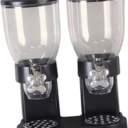 FABLOFT® Cereal Storage Bin Organizer Canister Pantry Grain Sugar Grain Dispenser Box Double Cup Black-image-46
