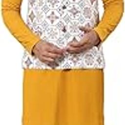 (Since 1958 Men's Pure Cotton Kurta and White Pyjama with Printed Nehru Jacket-image-14
