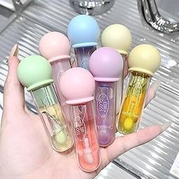 Gege Bear Pudding Crystal Jelly Lip Gloss | Non-Sticky Long-Lasting Lip Glaze | Moisturizing Lip Tint for Women Girls | Glossy Finish Lip Care Product | Cute Pastel Packaging for Gen Z Beauty Lovers | Hydrating Liquid Gloss (02#Burst Grape, 3.8g)-picture-8