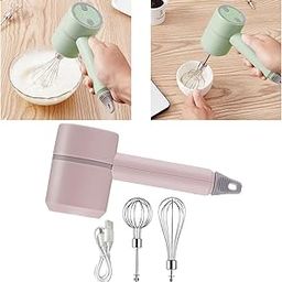 LANCEMATES Cordless Hand Mixer for Baking & Cooking âPowerful, Lightweight, 3-Speed Egg Beater with Stainless Steel Attachments-picture-14