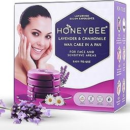 Honeybee Lavender & Chamomile Wax Cake for Women | 1st Time in India Liposoluble Wax Disc | Katori Face Wax | Stripless Kit for Sensitive Skin – Bikini, Chin, Armpits – 20g x 4 Cakes-2