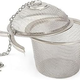 Oblivion Stainless Steel Small Net Mesh Style Easy Loose Leaves Green Tea Filter Pot Infuser Strainer (Silver)-14