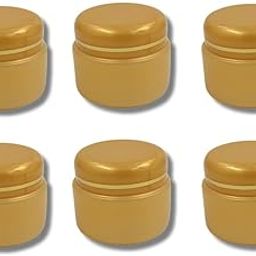 Hunky Dory 12pcs PET Jar 40Grams Unbreakable Plastic Gold Cosmetics Shan Container for Creams,Lip Balm, Body Butter, Essential oil, Costemic, Makeup Use (Pack of 12)-image-89