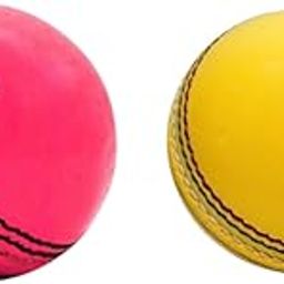 Train Like a Pro Leather Cricket Ball (Pack of 2) Yellow/Pink Balls for Cricket Practice | hand-stitched leather Ball | Ideal for Club/School/Practice matches | Providing a realistic bounce-picture-6