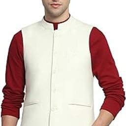 Mens Solid Wine Band Neck Sleeveless Waist Coat_224066872-10-36-image-73