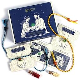 Rakhi Gift Box with Real Preserved plants and flower | set of 2 rakhis with Roli Chawal | Eco-friendly | (Orange + Blue)-12