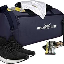Cyber Fit Gym Bag for Men and Women|Sports Duffle Bag with Shoe Compartment|Workout, Exercise, Fitness|Navy Blue-35