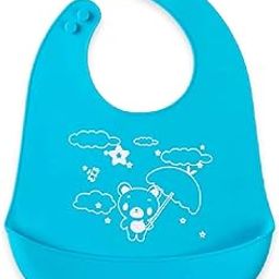 SYGA Baby Cute Cartoon Printing Waterproof Silicone Bib Rice Pocket-image-18