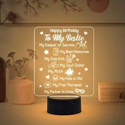 Gift Me Bazar Happy Birthday Gift for Best Friend | Memorable Gift for Friends | Warm White Light & On/Off Touch Button | Birthday Gift for Bestie | Love Gift for Friend (Design 3)-picture-25