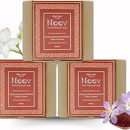 Neev Herbal Handmade Kumkumadi Soap � Zero Chemicals, 100% Organic & Luxuriously Nourishing | Set of 3 (100g Each) for a Natural Glow-1