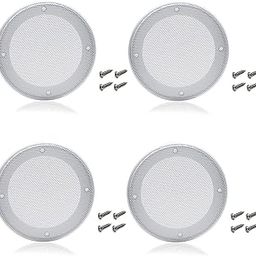 Fielect 4 Pcs 5inch /124mm White Metal Trim Speaker Grill Mesh Decorative Circle Woofer Guard Protector Cover Audio Accessories-picture-27