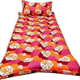 Flamo Mattress Organic Kapok Silk Cotton Ilavam Panju Single Floor Sleeping Bed Mattress (6 x 3 ft / 72 x 36 x 3 Inch) Multicolor.-image-96