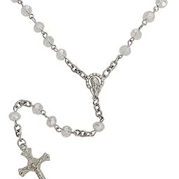 Black Metal Jesus Cross Crucifix Rosary Prayer Bead Christian Necklace for Men and Women-picture-15