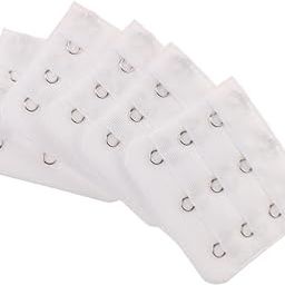 3NH® 5Pcs Elastic Bra Strap Extension Bra Extenders 3X 3 Hook White-32