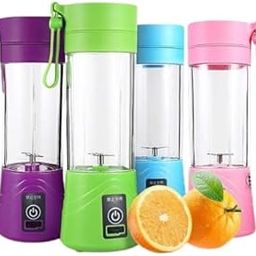 Portable Blender for Smoothie and Juices, Milk Shakes, Crushing Ice, USB Rechargeable Blender Machine for Kitchen with 2000 mAh Battery, 150 W Motor, 400 ML, Built-in Jar, Multi Colour-16