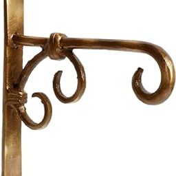 Kartique Brass Wall Lantern Diya Hanger, Planter Hangers, Lanterns Wind Chimes Hanging Baskets Ornaments, Diya Hanger Brass (6.5 x 1 x 7 inch, Brown, Pack of 1) Brown Color-image-75