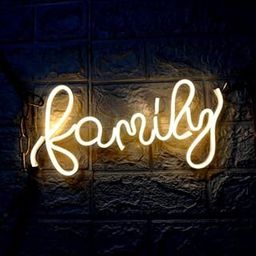 SG PRINT Family LED Neon Sign Light For Wall Decor, Home Neon Sign, Neon Lights, Bedroom Neon Sign, Neon For Wall, for Birthday(14x6) Warm White-image-46