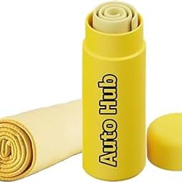 Auto Hub Ultra Absorbent Soft Car Cleaning Leatherette Chamois Cloth - Small/Pack of 1-90