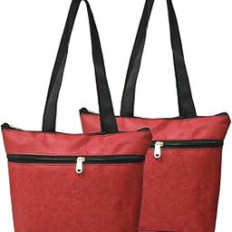 Small Tote Bag Red Fashion Nylon Handbag for Women, Messenger Bag for Travel,Shopping,Sports and Work (Pack of 2)-image-95