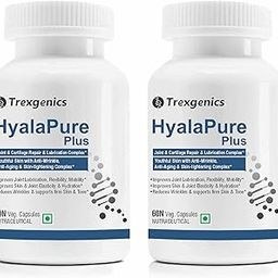 Trexgenics HYALAPURE PLUS Advanced Joint Lubrication & Skin Care Complex with HYALURONIC ACID 50mg, Methylsulfonylmethane (MSM) 500mg, European Rosehip extract 35% Polyphenols 100mg & Vitamin C(60 Veg. Capsules) (Pack of 2)-7