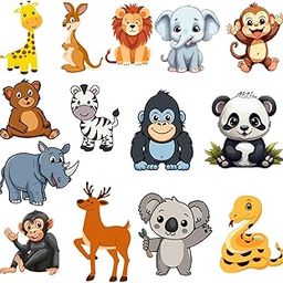 RufaStories Forest Animal Fridge Magnets for Kids – 14 Pieces Strong, Waterproof, Durable Woodland Animal Magnets for Refrigerator, Almirah, Whiteboard – Cute Educational Magnets for Toddlers-12