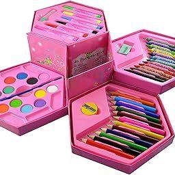 Parteet Colors Box Color Pencil,Crayons, Water Color, Sketch Pens Set of 46 Pieces (Color & Design for Kids)(Pack of 1)-picture-9