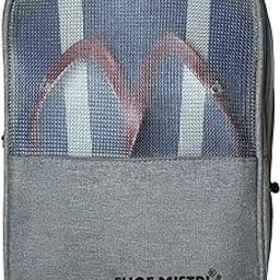 Travel Shoe Bag for Storage Shoes, Leather Sneaker Organizer, Packing Shoes Backpack for Travel, Holds 3 Pairs for Traveling and Daily Use, Footwear Storage Bag (Grey)-image-94