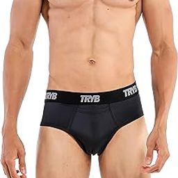 TRYB Mens Sport Performance Stretch Quick Dry Moisture Wicking Athletic Boxer Active Brief (Pack of 2)-image-0
