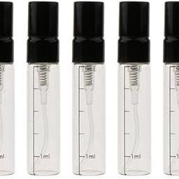 UJEAVETTE® 2x5Pcs Empty 5ml Refillable Perfume Bottles Pump Spray Tube Glass Vials Gold-16