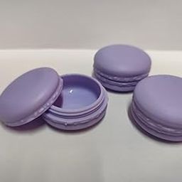 Shree MAHA Empty Jewellery Organizer Macaron Shape Container, Fancy Plastic Cosmetic Jars, Mini Storage Box for Eyeshadow, Makeup, Face Cream, Pack of 12, 10 gram (Purple)-image-91