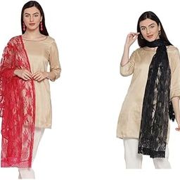 Women's Net Dupatta, 2.10 Mtrs Women's Net Dupatta, 2.10 Mtrs-12
