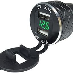 SAZ DEKOR Motorcycle DIN Socket Hella to Dual USB Charger for R1200GS 5V 4.2A LED-picture-16