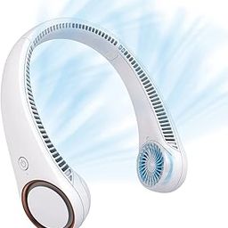 Portable Rechargeable Neck Fan 20Hrs Play 9000mAh USB Charging Battery Bladeless Neck Fan Smart Mini Hand Free 3 High Speed Fan Low Noise 360° Cooling Neck Fan-picture-12