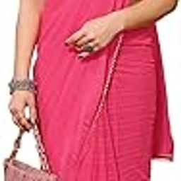 Women's Readymade Pleated Pre Drape Stitched Cotton Woven Marble Checks Printed Sarees For Women & Unstitched Blouse Piece (Ready To Wear One Minute Saree)-image-12