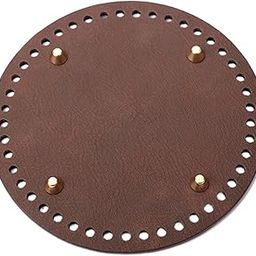DIY Crochet Bag Bottom Pad with Holes | PU Leather Purse Bottom Base for Handmade Bag Making, Weaving & Craft Supplies | 15cm Round Shaper-image-20