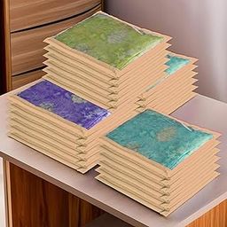 Kuber Industries Clothes Organizer For Wardrobe (Pack of 24) - Single Storage Organizer For Saree | Salwar Suit | Lehenga Chunni - Dress Organizer For Wardrobe - Single Saree Covers With Zip (Beige)-29