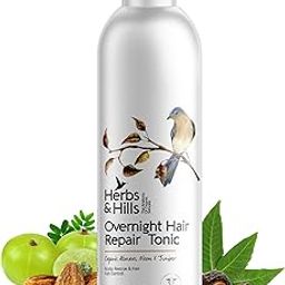 Herbs & Hills Overnight Hair Repair Tonic 100 ml with Aloe Vera, Neem & Juniper for Dry Hair, Scalp Rescue & Control Hair Fall, Reduce Dandruff, Maintains Healthy Hairs, for Men & Women-43