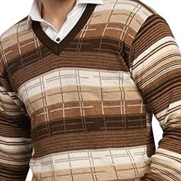 Men's Winterwear Woolen Striped Cardigans Sweaters (4051_eK)-image-102